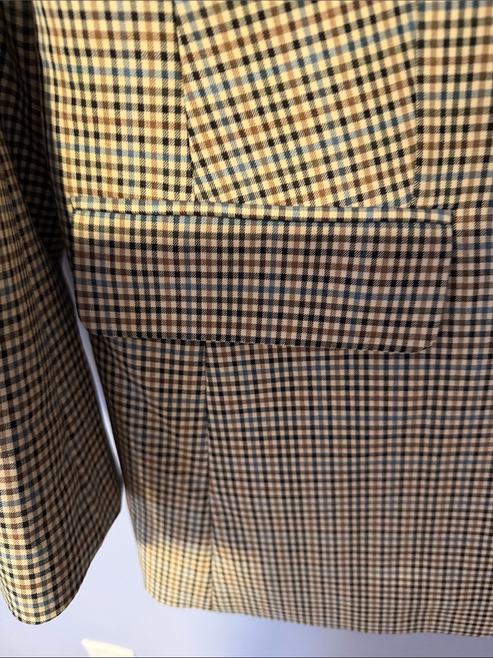 LOFT Classic Plaid Boyfriend Blazer Beige Multi Tailored Sz 12 - Picture 6 of 13